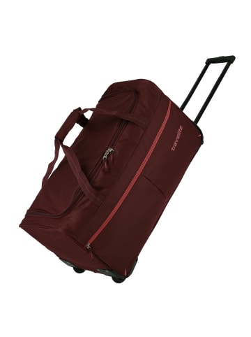 travelite Basics Fast 2-Rollen Reisetasche 65 cm in bordeaux-rosé