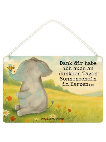 Mr. & Mrs. Panda Deko Schild Elefant Biene Design mit Spruch in Weiß