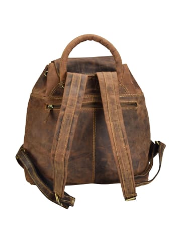 Greenburry Vintage Daypack Leder 40 cm in braun