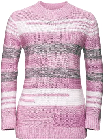 Sieh an! Stehkragenpullover in altrosé-meliert