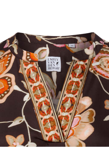 EMILY VAN DEN BERGH  Bluse in mocca mehrfarbig - 0001