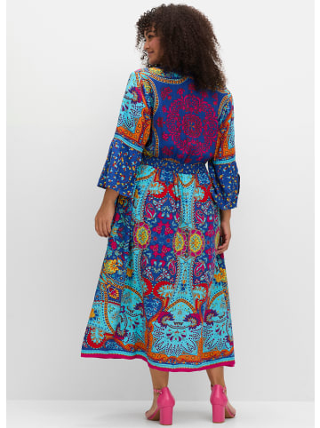 sheego by Joe Browns Maxikleid in blau gemustert