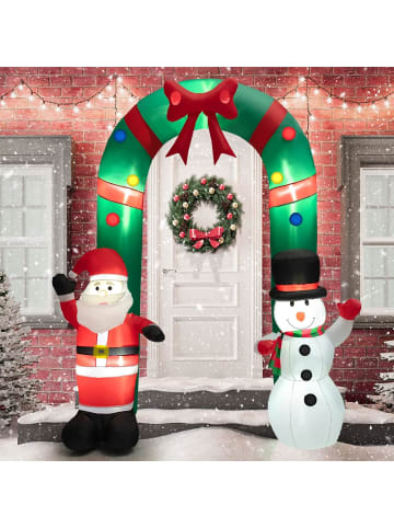 COSTWAY aufblasbarer Weihnachtsbogen 245cm in Grün