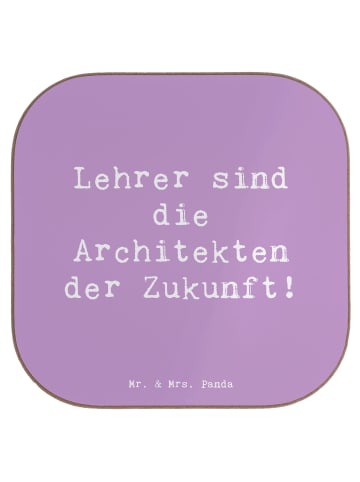 Mr. & Mrs. Panda Holzuntersetzer Spruch Lehrer Zukunftsarchitekt... in Lavendeltraum