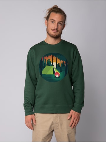 wat? Apparel Sweatshirt Zelten in Bottle Green