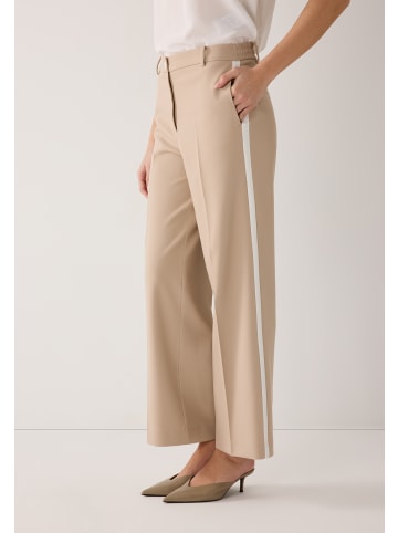 More & More trendige Hose, Galon-Streifen in beige