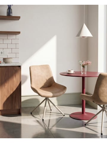 Beliani 2er-Set Esszimmerstuhl HAILEY in Beige