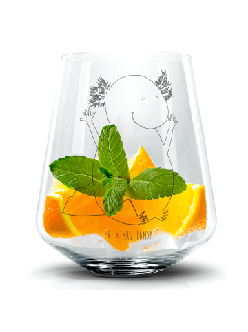 Mr. & Mrs. Panda Blümchentail Glas Axolotl Hurra ohne Spruch in Transparent