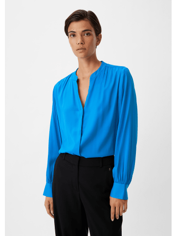 comma Bluse langarm in Blau