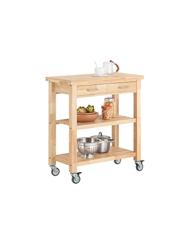 SoBuy Servierwagen in Natur - (B)80 x (H)90 x (T)40cm