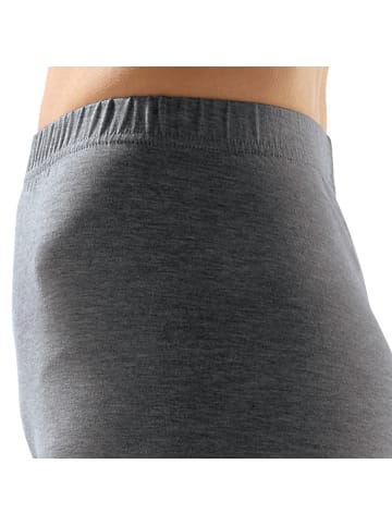 Erwin Müller Single-Jersey Leggings, lang 2er-Pack in grau meliert