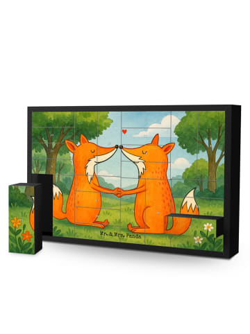 Mr. & Mrs. Panda Adventskalender Füchse Liebe Design ohne Spruch in Weiß
