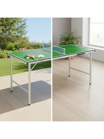 relaxdays Tischtennisplatte in Grün - (B)150 x (H)71 x (T)67 cm