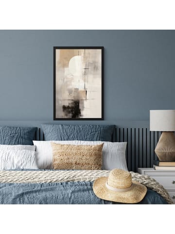 MuchoWow Poster mit Leiste  Grau