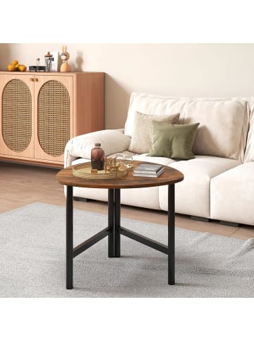 COSTWAY Beistelltisch Dreieckig 60 x 59 x 50 cm in Braun