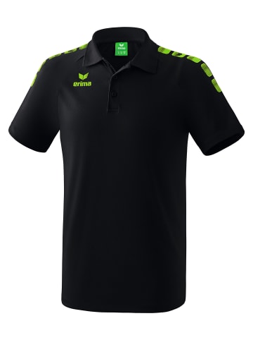 erima Kinder Essential 5-C Poloshirt in schwarz/green gecko