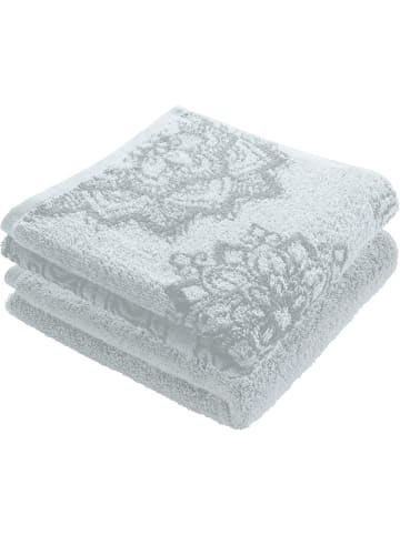 Erwin Müller Frottier, Jacquard Duschtuch 2er-Pack Bühl in silber