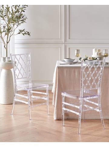 Beliani 2er-Set Bankettstuhl CLARION in Transparent