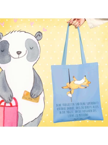 Mr. & Mrs. Panda Tasche Vertrauen in Fähigkeiten mit Spruch in Sky Blue