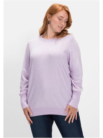 sheego Pullover in lavendel meliert