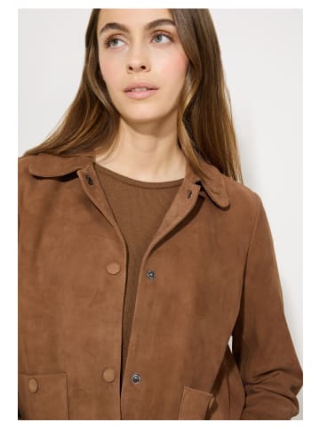 More & More Velourslederjacke in sweet toffee