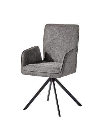 home24 Drehbarer Armlehnenstuhl Malhau in Anthrazit