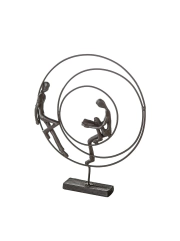 GILDE Skulptur Circles braun - (H) 24,5 cm