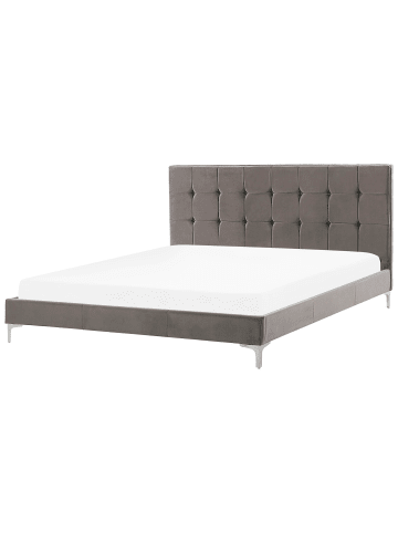 Beliani Doppelbett AMBERT in Grau - (W) 188 x (H) 102 x (L) 212 cm