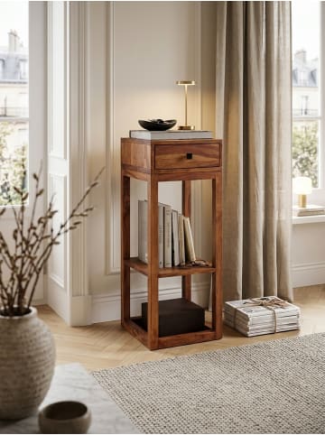 KADIMA DESIGN Beistelltisch MUMBAI Massivholz Anstelltisch Telefontisch