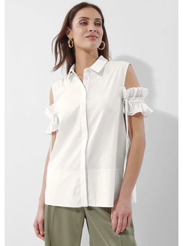 Alba Moda Leichte Bluse mit Rüschenärmeln in offwhite