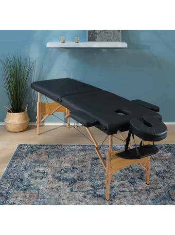React Massageliege P200 in Schwarz 186x60x85cm