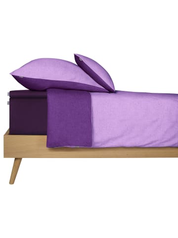 Schiesser Spannbettlaken Flexi in Aubergine
