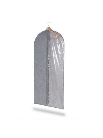 relaxdays 3 x Kleidersack in Grau/ Transparent - (B)58 x (H)135 cm