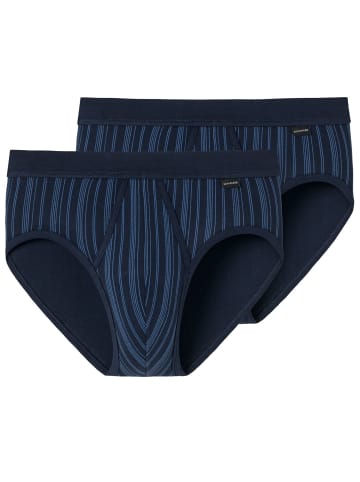 Schiesser Slips 2er Pack in Navy