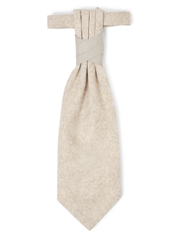 TZIACCO Plastron und Einstecktuch in kitt beige - 0001