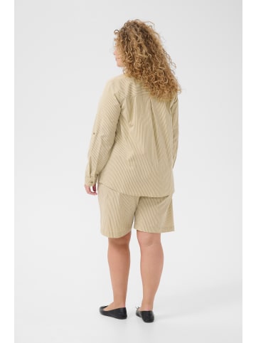 KAFFE curve Langarm - Hemd KCnana Loose fit in Chincilla / White stripe