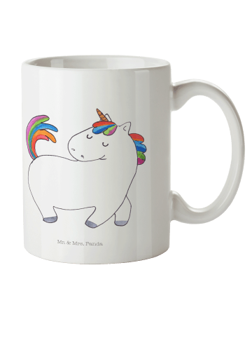 Mr. & Mrs. Panda Trinkbecher Einhorn Stolzieren ohne Spruch in Weiß