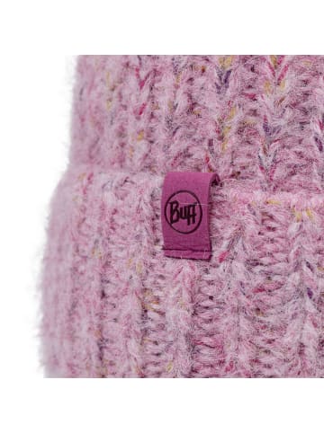 Buff Knitted & Fleece Band Beanie Eyla in Lila