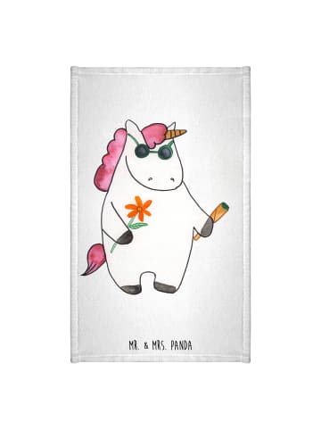 Mr. & Mrs. Panda Handtuch Einhorn Woodstock ohne Spruch in Weiß