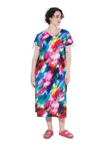 Ulla Popken Jerseykleid in petrolgrün