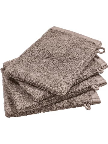 Erwin Müller Frottier, Jacquard Waschhandschuh 4er-Pack Sigmaringen in natur