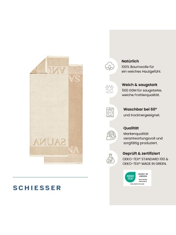 Schiesser Frottier-Saunatuch Rom in Sand
