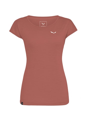 Salewa PUEZ MELANGE DRY W S/S TEE in Rot4515