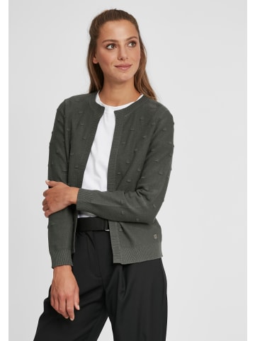 Oxmo Strickjacke OXKalotta 21900003-ME Strickjacke mit Punktmuster in Grau