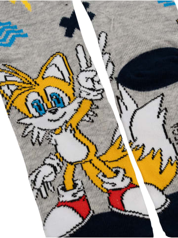 Sonic 3er Pack Sonic The Hedgehog Socken Söckchen Strümpfe in Mehrfarbig