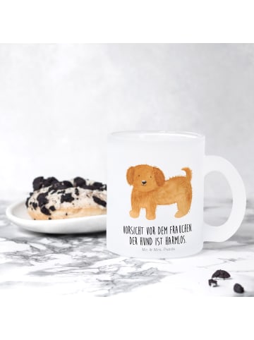 Mr. & Mrs. Panda Teetasse Hund Flauschig mit Spruch in Transparent