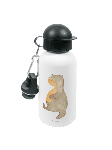 Mr. & Mrs. Panda Kindertrinkflasche Otter Bauch ohne Spruch in Weiß