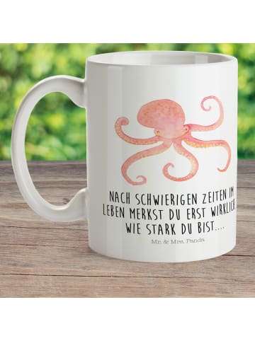 Mr. & Mrs. Panda Kindertasse Tintenfisch mit Spruch in Weiß