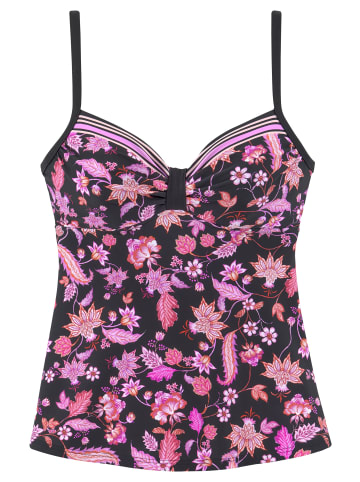 LASCANA Bügel-Tankini-Top in schwarz-pink