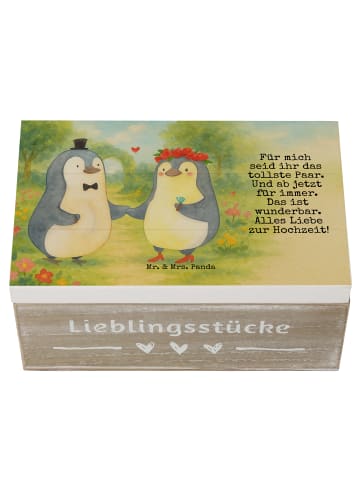 Mr. & Mrs. Panda Aufbewahrungsbox Hochzeit Pinguin Design mit Sp... in Weiß